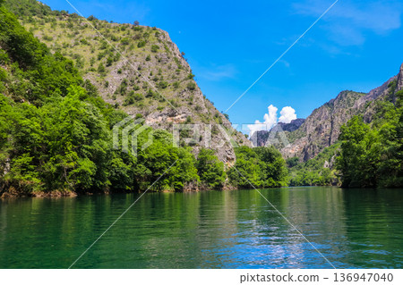 View of Matka canyon near Skopje, North Macedonia 136947040