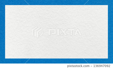 Textured white paper background with azure blue border. Backdrop with frame and copy space for banner, presentation Textured white paper background with azure blue border. Backdrop with frame and copy space for banner, presentation 136947092