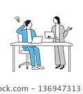 Business people in the workplace who are troubled by a lack of communication 136947313