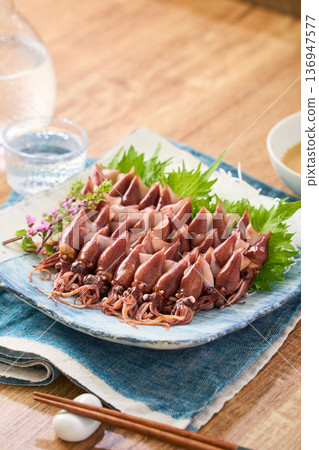 boiled firefly squid 136947577