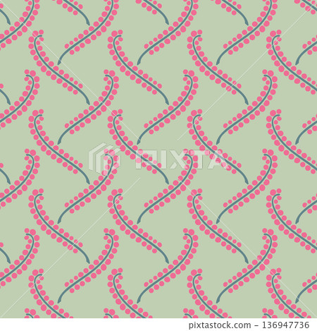 Purple Folk Damask Geometric Pattern Purple Folk Damask Geometric Pattern 136947736