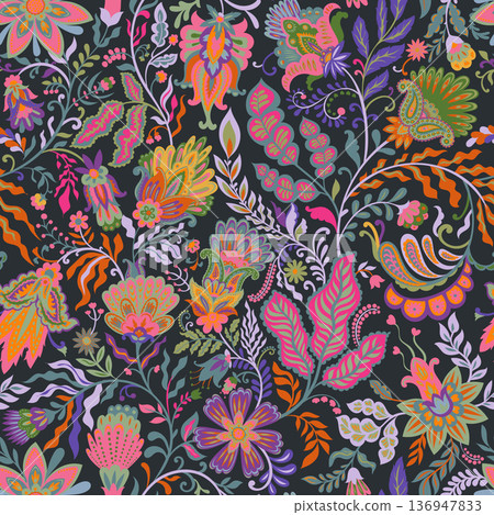 Midnight Folklore Botanical Burst Repeat Midnight Folklore Botanical Burst Repeat 136947833