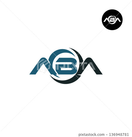Letter ABA Logo Design Readymade Lettermark 136948781