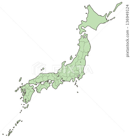 日本地圖（黑色邊框） 136949124
