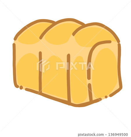 Bread simple illustration icon Bread simple illustration icon 136949500