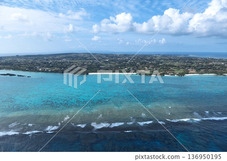 Yoron Island's beautiful coastline and white sandy beaches, rich nature and emerald green sea Yoron Island's beautiful coastline and white sandy beaches, rich nature and emerald green sea 136950195