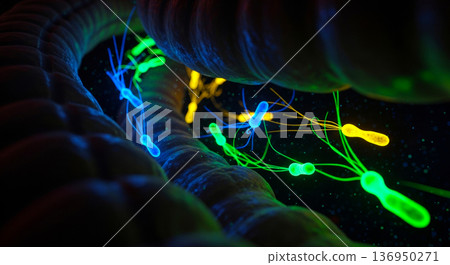 Lactic acid bacteria, bifidobacteria, and butyric acid bacteria work in the body 136950271