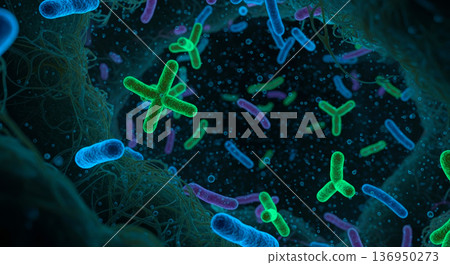 Lactic acid bacteria, bifidobacteria, and butyric acid bacteria work in the body 136950273