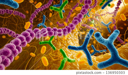 乳酸菌、雙歧桿菌、丁酸菌在體內發揮作用 136950303