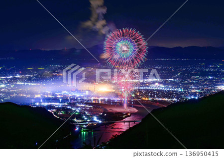 從天文台俯瞰,最接近星空的「光之花」:八代國立煙火大賽(坂本矢龍天文台) 從天文台俯瞰,最接近星空的「光之花」:八代國立煙火大賽(坂本矢龍天文台) 136950415