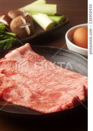 Japanese Black Beef Sukiyaki Japanese Black Beef Sukiyaki 136950450