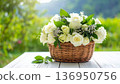 籃裝花卉擺設 - 籃子花卉擺設 136950756