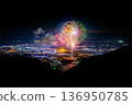 A moment when flowers of light bloom in the Yatsushiro nightscape, shining brighter than the stars. Yatsushiro National Fireworks Competition (Sakamoto Yaryu Astronomical Observatory) 136950785