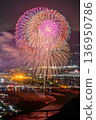 A moment when flowers of light bloom in the Yatsushiro nightscape, shining brighter than the stars. Yatsushiro National Fireworks Competition (Sakamoto Yaryu Astronomical Observatory) 136950786