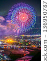 A moment when flowers of light bloom in the Yatsushiro nightscape, shining brighter than the stars. Yatsushiro National Fireworks Competition (Sakamoto Yaryu Astronomical Observatory) 136950787