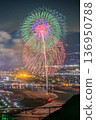 A moment when flowers of light bloom in the Yatsushiro nightscape, shining brighter than the stars. Yatsushiro National Fireworks Competition (Sakamoto Yaryu Astronomical Observatory) 136950788