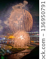 A moment when flowers of light bloom in the Yatsushiro nightscape, shining brighter than the stars. Yatsushiro National Fireworks Competition (Sakamoto Yaryu Astronomical Observatory) 136950791