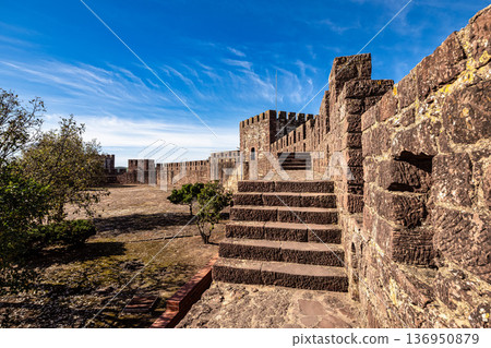 Silves, Portugal - Feb 21, 2026: Silves Castle in the South of Portugal in the Algarve region 136950879
