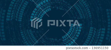 Abstract fast racing speed background with tyres Abstract fast racing speed background with tyres 136951150