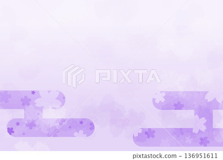 淺紫色櫻花圖案朦朧背景 136951611