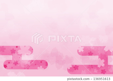 Vibrant pink cherry blossom pattern hazy background Vibrant pink cherry blossom pattern hazy background 136951613