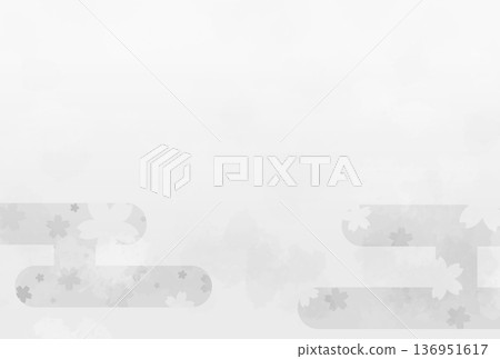 灰色櫻花圖案朦朧背景 灰色櫻花圖案朦朧背景 136951617