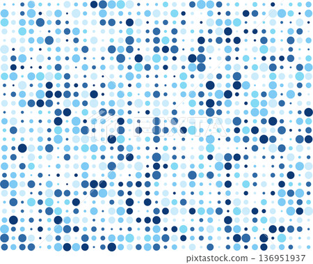Seamless pattern with blue circles random size Seamless pattern with blue circles random size 136951937