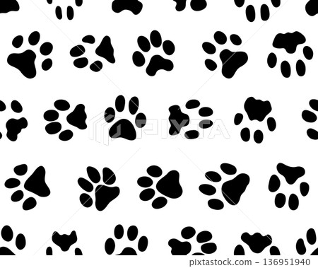seamless, pattern, footmarks 136951940