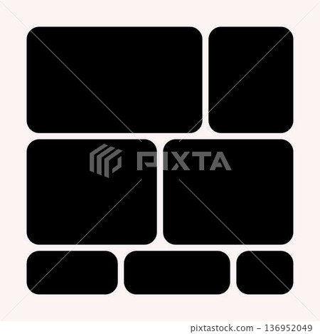 Minimal Geometric Bauhaus Bento Grid Pattern. Abstract Vector Layouts For Posters, Flyers, Catalogs, Social Media, And Modern Editorial Design Minimal Geometric Bauhaus Bento Grid Pattern. Abstract Vector Layouts For Posters, Flyers, Catalogs, Social Media, And Modern Editorial Design 136952049