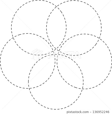 Circle overlapping elements. Geometric design Circle overlapping elements. Geometric design 136952246