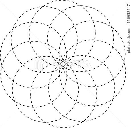 Circle overlapping elements. Geometric design Circle overlapping elements. Geometric design 136952247