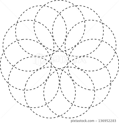 Circle overlapping elements. Geometric design Circle overlapping elements. Geometric design 136952283