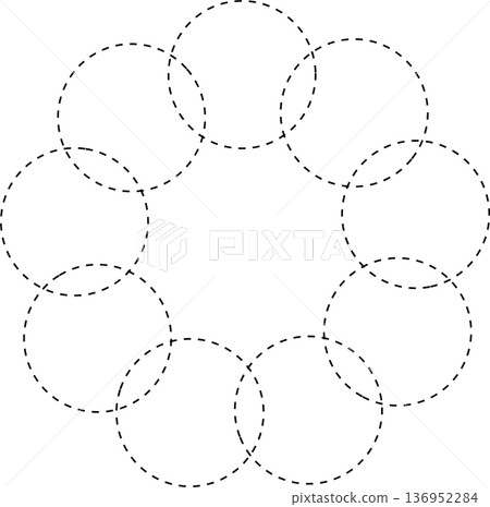 Circle overlapping elements. Geometric design Circle overlapping elements. Geometric design 136952284