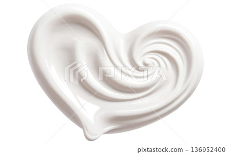 cosmetic cream smears. creamy drop, skincare cream  136952400