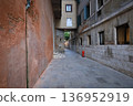 A quiet European back alley with a sense of history 136952919