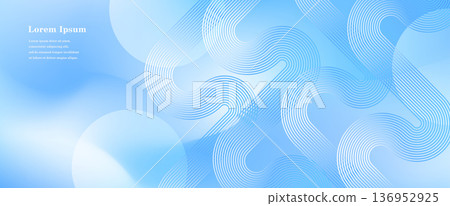 幾何抽象條紋線圓圈背景 136952925