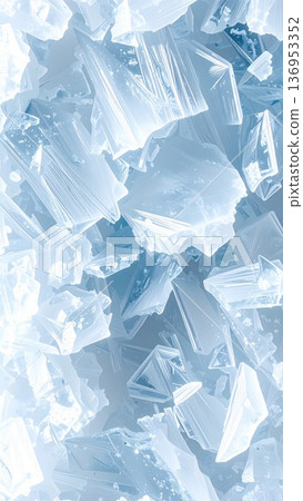 Translucent Blue and White Crystalline Structures Abstract Close Up Composition Translucent Blue and White Crystalline Structures Abstract Close Up Composition 136953352