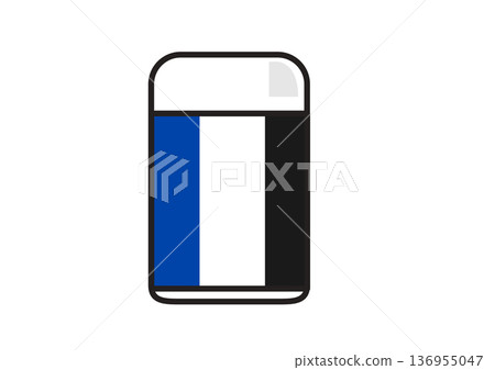 Eraser illustration, office supplies, stationery, white background Eraser illustration, office supplies, stationery, white background 136955047
