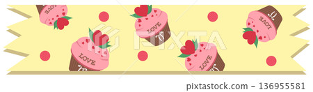 Cute Bakery and Sweets Washi Tape, Dessert Pattern Decorative Masking Tape Cute Bakery and Sweets Washi Tape, Dessert Pattern Decorative Masking Tape 136955581