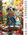 Cute Shiba Inu in Knight Armor Fantasy Character 136956435