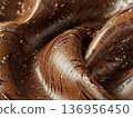 Macro texture of melted high-quality chocolate background material 136956450