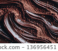 Macro texture of melted high-quality chocolate background material 136956451