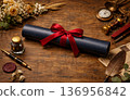 Cylinder with diploma 136956842