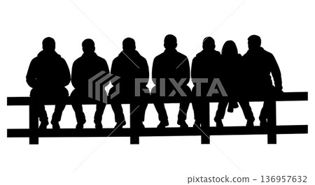 Black Solid Realtor Briefcase Handle Silhouettes Set of Six on White Background Black Solid Realtor Briefcase Handle Silhouettes Set of Six on White Background 136957632