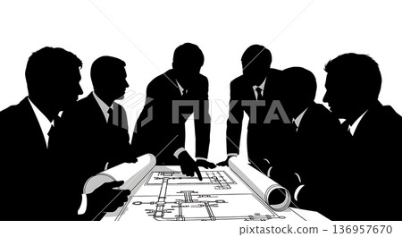 Black Solid Planner Water System Silhouettes Set of Six on White Background Black Solid Planner Water System Silhouettes Set of Six on White Background 136957670
