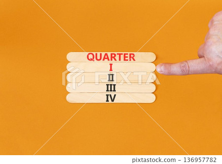 1st first quarter 1 symbol. Concept word Quarter 1 on beautiful wooden sticks. Beautiful orange background. Businessman's hand. Business, happy 1st first quarter 1 Q1 concept. Copy space. 1st first quarter 1 symbol. Concept word Quarter 1 on beautiful wooden sticks. Beautiful orange background. Businessman's hand. Business, happy 1st first quarter 1 Q1 concept. Copy space. 136957782