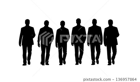 Black Solid Planner Site Tour Silhouettes Set of Six on White Background Black Solid Planner Site Tour Silhouettes Set of Six on White Background 136957864
