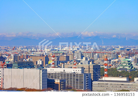 愛知縣名古屋市名古屋城周圍的風景 136958153