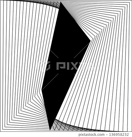 Square blended lines frame template design. Design elements 136958232
