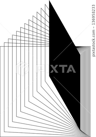 Square blended lines frame template design. Design elements 136958233